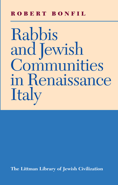 Littman Rabbis and Jewish Communities in Renaissance Italy