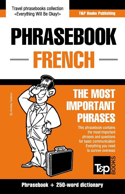 English-French phrasebook and 250-word mini dictionary