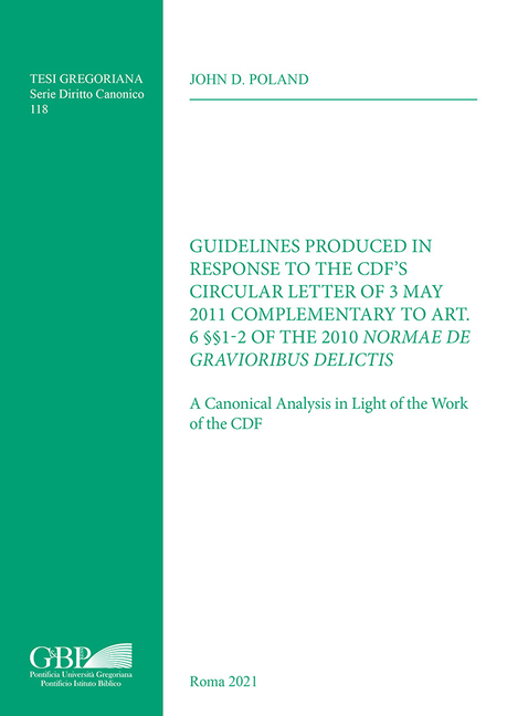 Guidelines Produced in Response to the Cdf's Circular Letter of 3 May 2011 Complementary to Art. 6ss1-2 of the 2010 Normae de Gravioribus Delictis: A