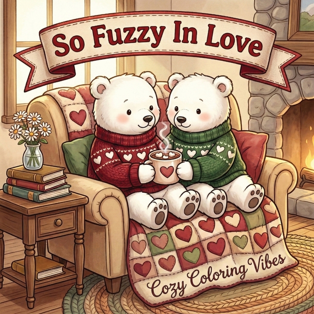 So Fuzzy In Love: Easy & Fun Bold Line Coloring Book for Adults & Teens Cute Fuzzy Animals & Romantic Moments, Cozy Homebody Rituals Creative Screen-F