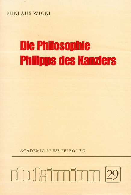 Die Philosophie Philipps Des Kanzlers