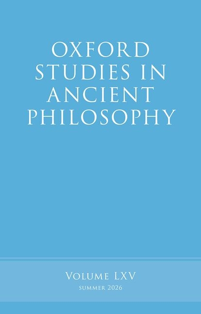 Oxford Studies in Ancient Philosophy: Volume LXV