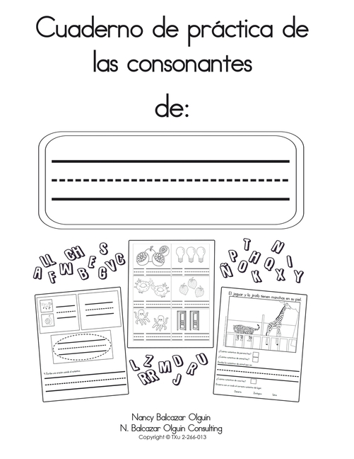 Cuaderno de práctica de las consonantes
