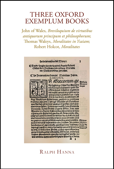 Three Oxford Exemplum Books