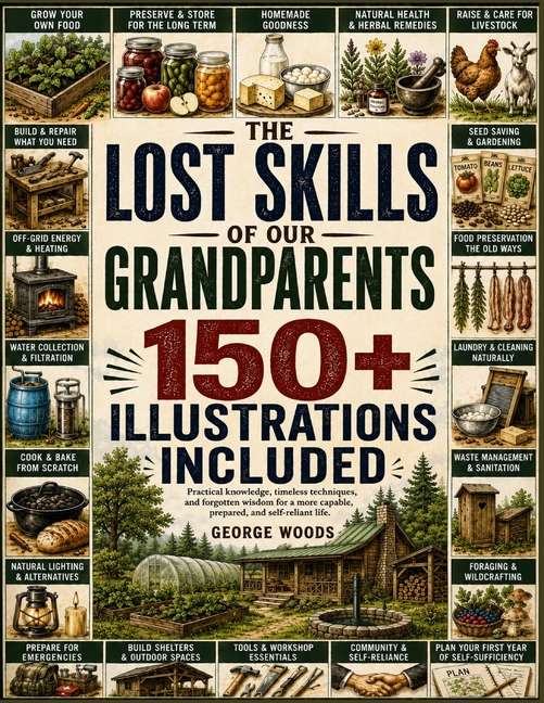The Lost Skills of Our Grandparents: 150+ Illustrations included.
