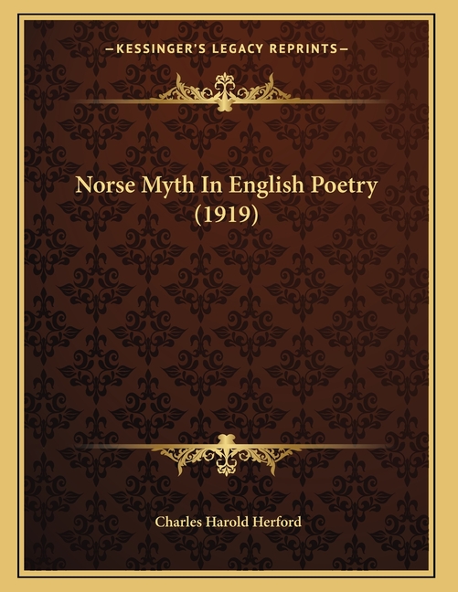 Norse Myth In English Poetry (1919)