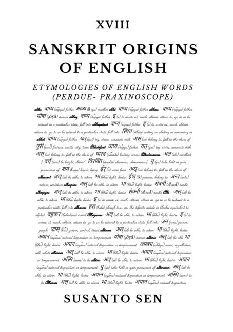 Sanskrit Origins of English: Etymologies of English Words (perdue- praxinoscope)