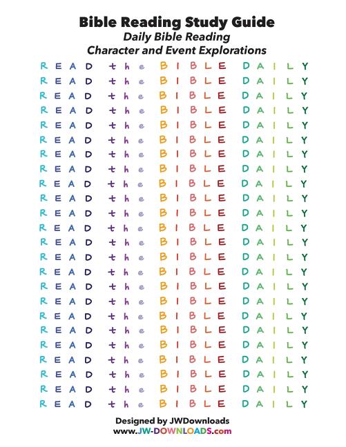 Read the Bible Daily - Bible Reading Guide, Event and Character Exploration