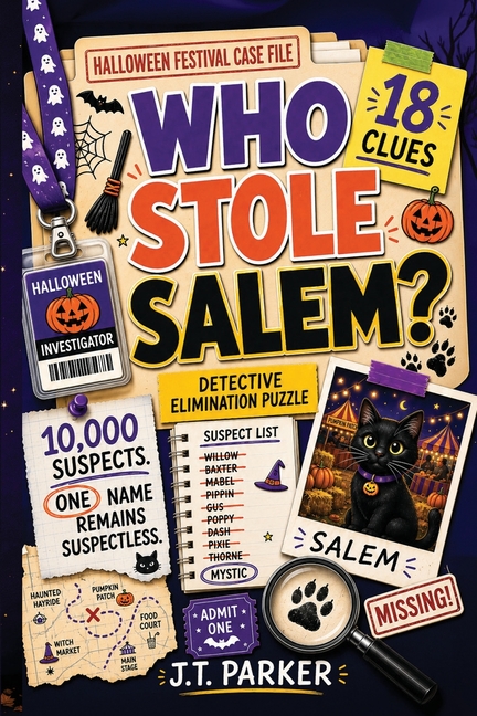 Who Stole Salem?: An Interactive Detective Mystery Puzzle for Kids with 10,000 Suspects, 18 Clues, Secret Codes, and One Answer Hidden in Plain Sight