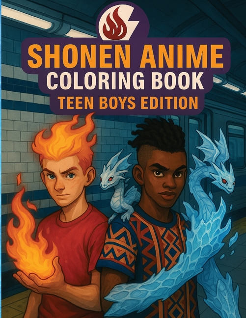 Shonen Anime Coloring Book: Teen Boys Edition