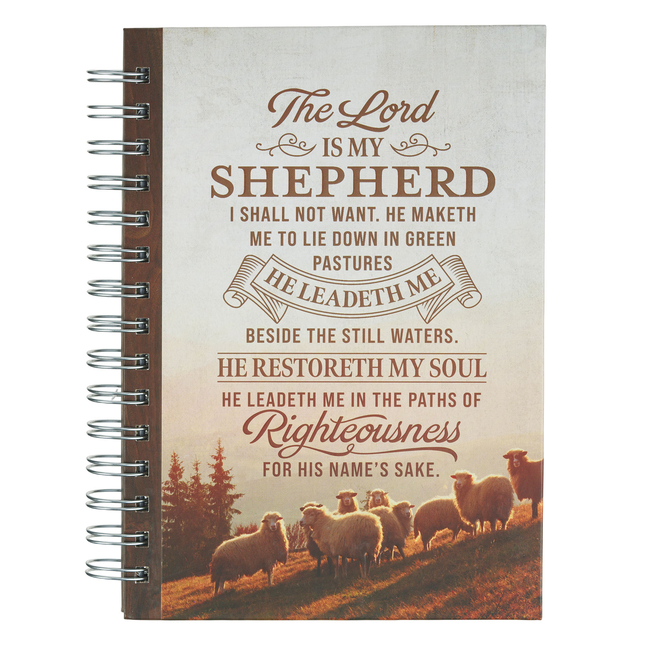 Journal Spiral Brown the Lord Is My Shepherd Ps. 23:1-3
