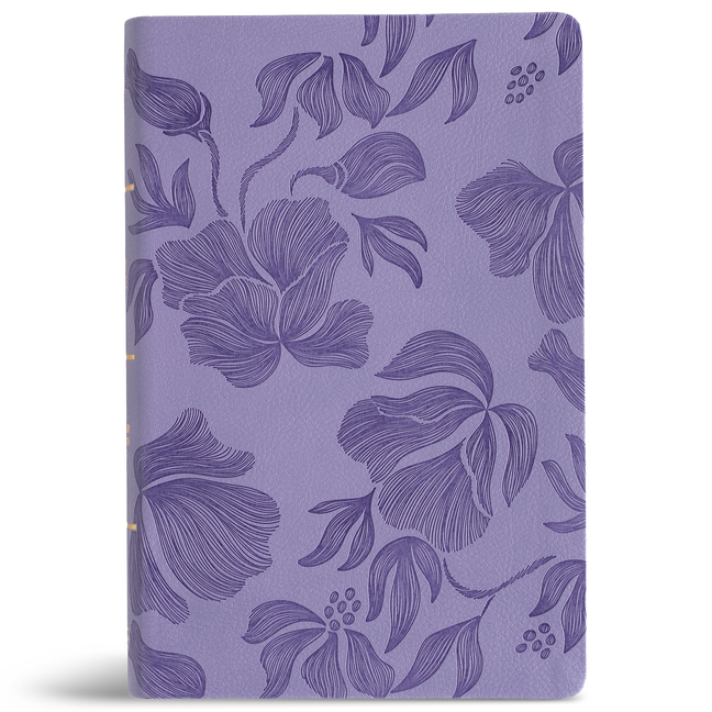 CSB Large Print Personal Size Reference Bible, Optimal Type, Digital Study Edition, Purple Leathertouch