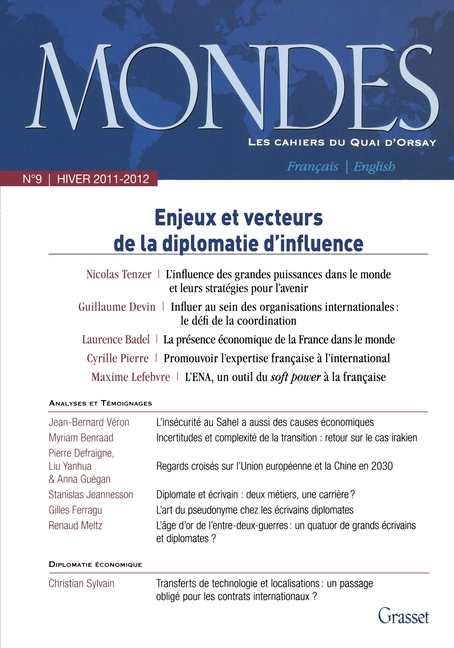 Mondes n°9 Les Cahiers du Quai d'Orsay