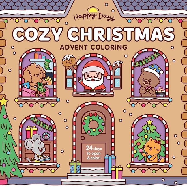Cozy Christmas Advent Coloring Book: With a Sealed Section to Open and Enjoy Each Day of Advent!