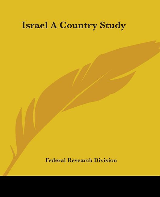 Israel A Country Study