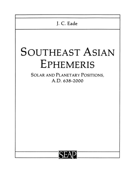 Southeast Asian Ephemeris