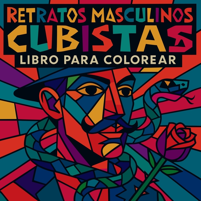 Retratos masculinos cubistas - Libro para colorear