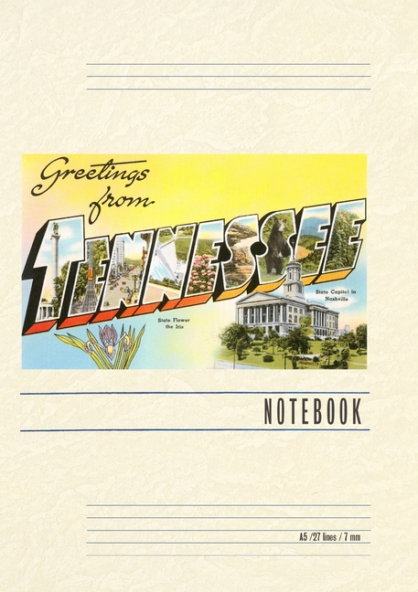 Vintage Lined Notebook Greetings from Tennessee