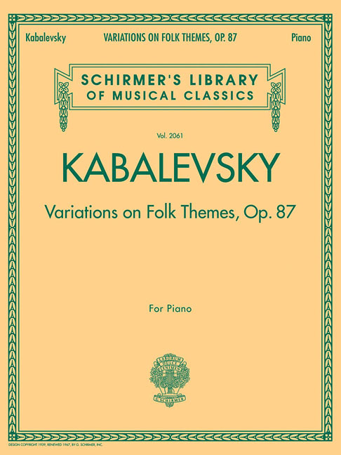 Variations on Folk Themes, Op. 87: Schirmer Library of Classics Volume 2061