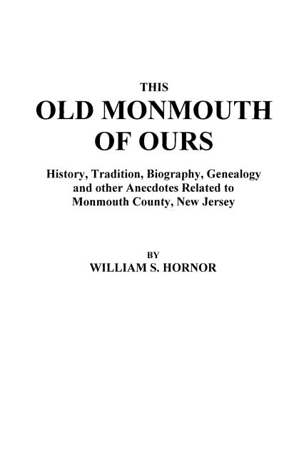 This Old Monmouth of Ours