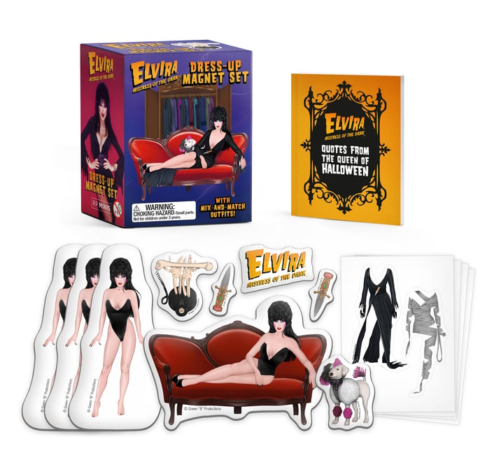 Elvira Dress-Up Magnet Set: With Mix-And-Match Outfits!