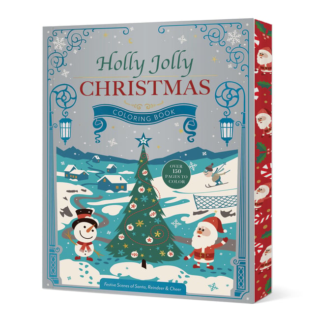 Holly Jolly Christmas Coloring Book: Festive Scenes of Santa, Reindeer & Cheer - Over 150 Pages to Color