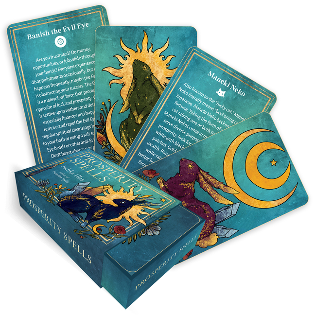 Prosperity Spells: Magic to Attract Wealth, Good Fortune, and Luck (36 Full-Color, Gilt-Edged Cards)