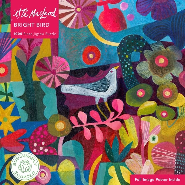 Adult Sustainable Jigsaw Puzzle Esté Macleod: Bright Bird: 1000-Pieces. Ethical, Sustainable, Earth-Friendly