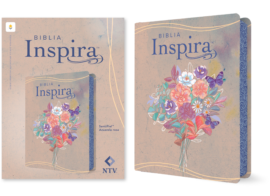 Biblia Inspira Ntv Con Filament (Sentipiel, Acuarela Rosa)