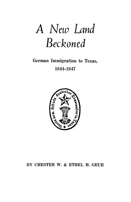 New Land Beckoned