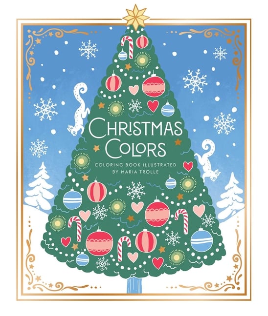 Christmas Colors: Hardcover Adult Coloring Book Featuring Thick, High-Quality Paper