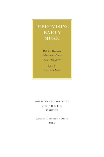 Improvising Early Music