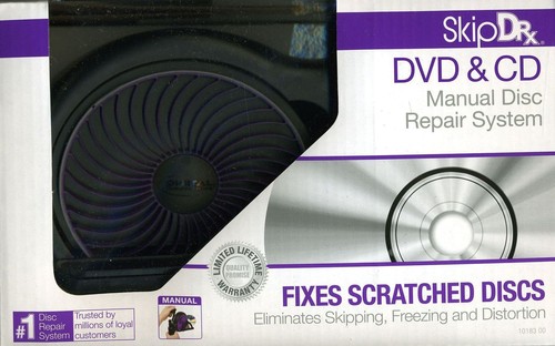 Digital Innovations 1018300 SkipDr Manual CD & DVD Disc Repair System (Black/Blue)