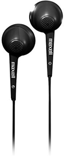 Maxell 191569 JELM-BK Jelleez Earbuds Soft Comfort Fit with Microphone (Black)