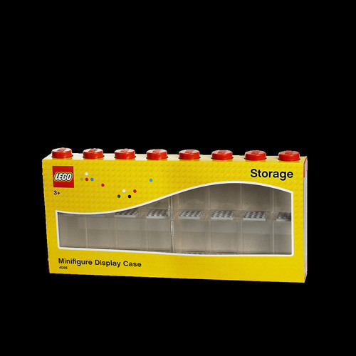 LEGO Minifigure Stackable Display Case 16, Bright Red