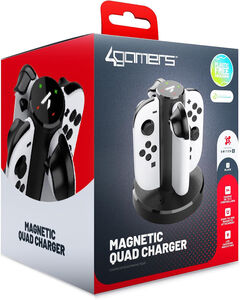 Switch 2 Accessory: Power - 4Gamers Magnetic Quad Charger
