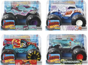 Hot Wheels Oversized Monster Trucks 1:24 4-Piece E Assortment