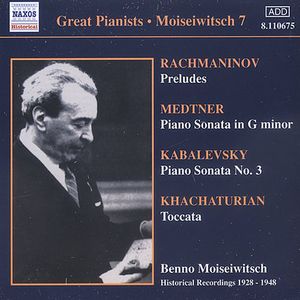 Plays Rachmaninoff/Medtner/Kabalevsky/Prokofiev/&