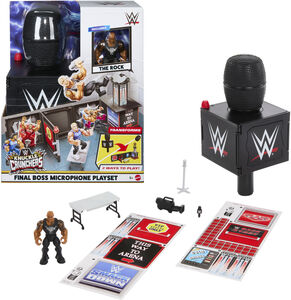 WWE Knuckle Crunchers The Rock Final Boss Microphone Playset