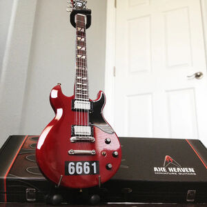 Zacky Vengeance 6661 Red 10 Inch Miniature Guitar Replica Collectible
