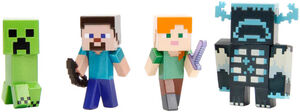 Minecraft - MetalFigs - 2.5" Die-Cast Figure 4-Pack (Steve, Alex, Creeper, Warden)