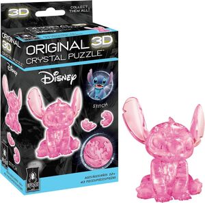 BEPUZZLED - Disney - Stitch (pink) 3D Crystal puzzle