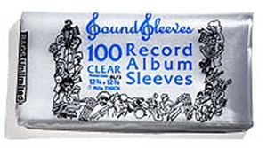 Bags Unlimited SLP4 - 12 IN Double LP Jacket Sleeves - No Flap - 100 Count Clear