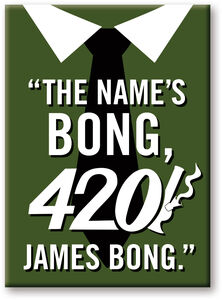 Weed James Bong 2.5 x 3.5 Flat Magnet