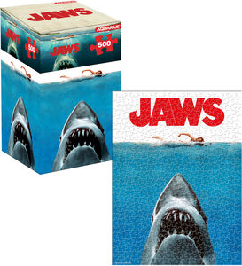 JAWS One Sheet 500 Piece Jigsaw Puzzle (Vertical Box)