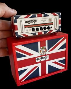 Orange Guitar Amplifier ROCKER 30 UK Union Jack Stack 1:4 Scale Miniature
