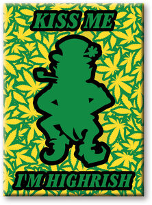 Weed Highrish 2.5 x 3.5 Flat Magnet