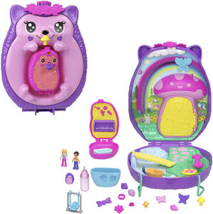 Polly Pocket Hedgehog Mom & Baby Wearable Compact