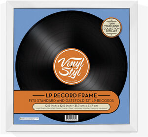 Vinyl Styl® VS-F-02 12 Inch Vinyl Record Display Frame - Wall Hanging (White)