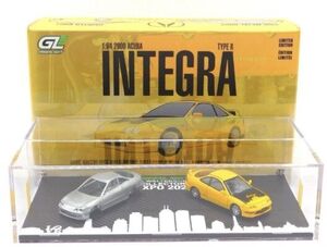 1:64 Honda Integra Type-R Export Version Phoenix Yellow Die-Cast Car